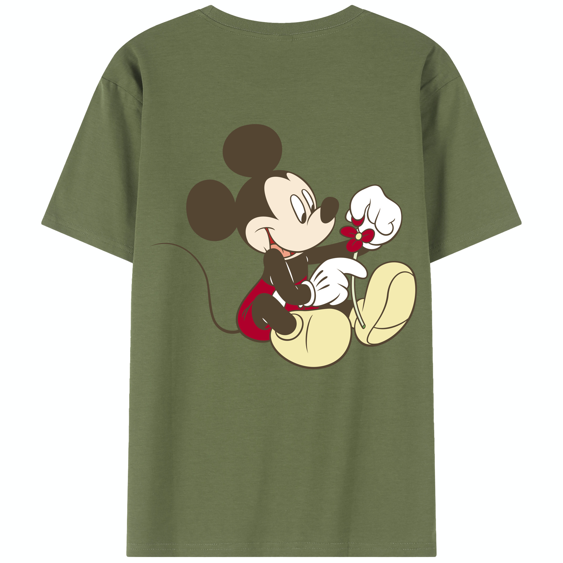 （画像用） ミッキーマウス Mickey Mouse 綿100％半袖Tシャツ（背面プリント）